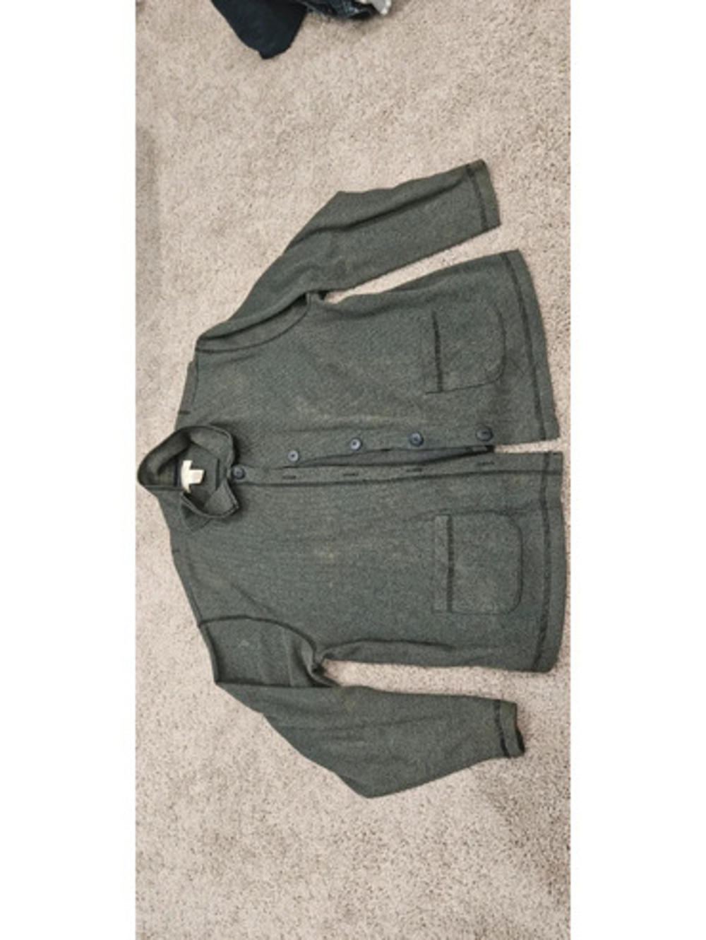 Bechamel Men's Olive Green Full Zip Cardigan Sweater Size XL